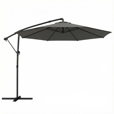 Outsunny Cantilever Parasol 360° Tilt Grey 3m