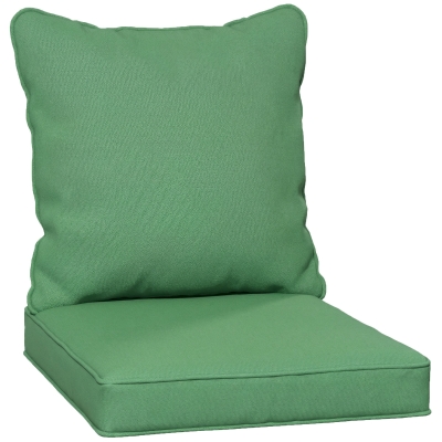 Outsunny Padded Cushion Set Seat & Back Green