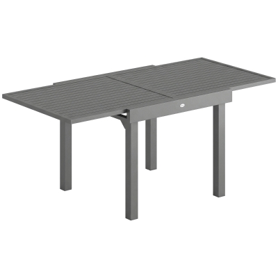 Outsunny Aluminium Dining Table 4-6 People Dark Grey