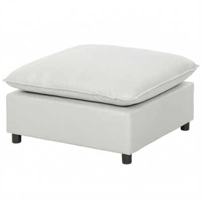 HOMCOM Ottoman Carré Pouf Salon 75x75x40 cm Gris