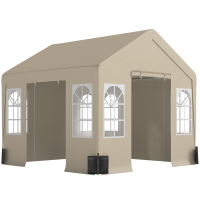 Outsunny 3x3m Party Tent with Sidewalls Beige