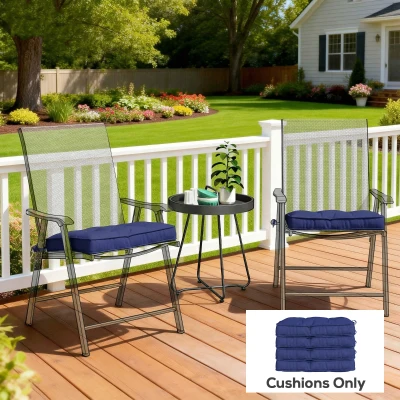 Outsunny Dining Chair Cushion 42x42cm Dark Blue