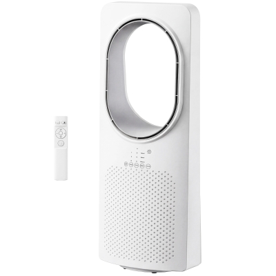 HOMCOM Ventilateur Colonne Sans Pale 36dB 3 Vitesses Blanc Chambre