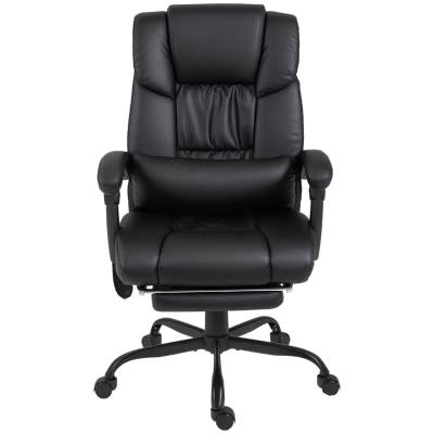 Vinsetto Sedia da ufficio con funzione massaggio 66cm x 75cm x 122cm Nero