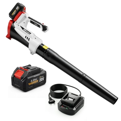 Outsunny Souffleur Aspirateur 250W Batterie 4000mAh Blanc