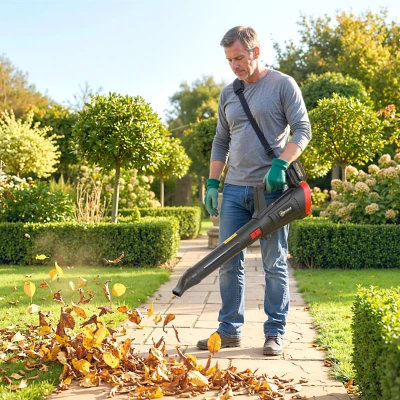 Outsunny Soprador de Folhas Sem Fios 18 V com 2 Baterias 4.0 Ah e Carregador Motor Sem Escovas 600 W 3 Velocidades Correia para Ombro 149 km/h 96x16,5x29 cm Preto