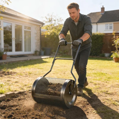 Outsunny Compost Spreader Metal Mesh Basket 20"