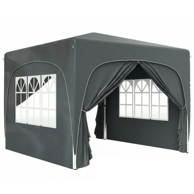 Outsunny Pop-Up Gazebo 3x3m with Accessories Dark Grey