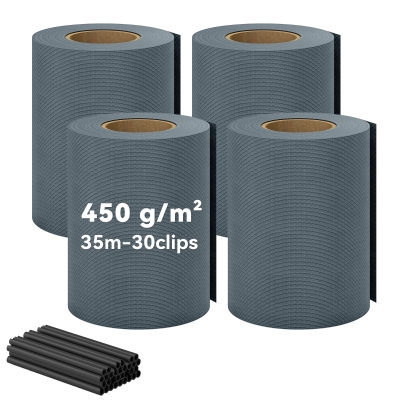 Outsunny Lot 4 Brise-vue Jardin Anti-UV Imperméable Gris