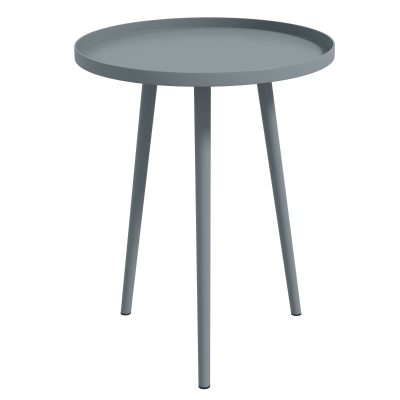 Outsunny Round Outdoor Coffee Table Steel Grey Ø40x50cm