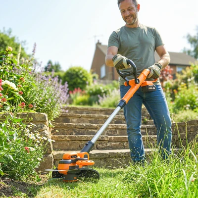Outsunny Cordless Grass Trimmer 2-in-1 with 2 Batteries