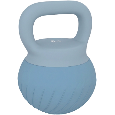 SPORTNOW Pesa Rusa 6 kg Kettlebell Relleno de Arena Metálica y Mango Antideslizante para Entrenamiento 27x20x20 cm Azul Claro