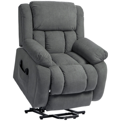 HOMCOM Electric Recliner Chair Massage Heat USB Grey
