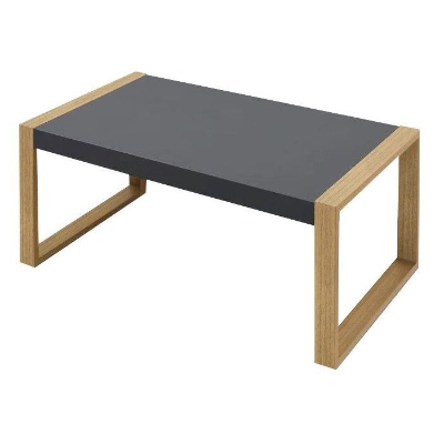 Salon de jardin d'angle - Aluminium effet bois - PUERTOCOR - 5 personnes + table basse