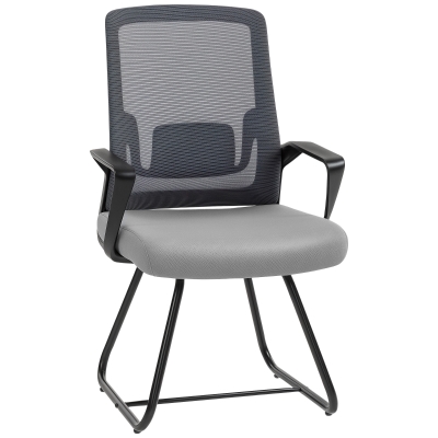HOMCOM Office Chair Mesh Back Lumbar Support Dark Grey