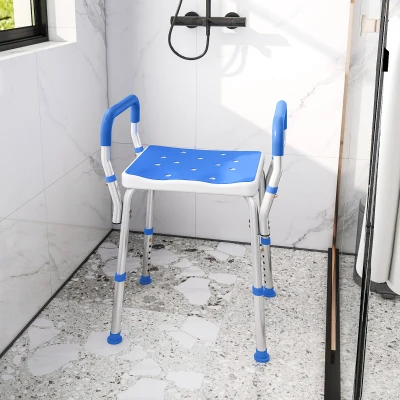 HOMCOM Aluminium Bath Seat 57-69cm