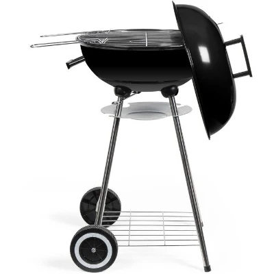 Barbecue a charbon - LIVOO - DOC172N - Surface de cuisson Ø 41 cm - Grille en acier chromé - Cuve et couvercle en acier émaillé
