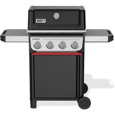 Barbecue a gaz - Weber - Spirit E-410 - Thermometre analogique - Fonte d'aluminium - Tablettes latérales - Noir