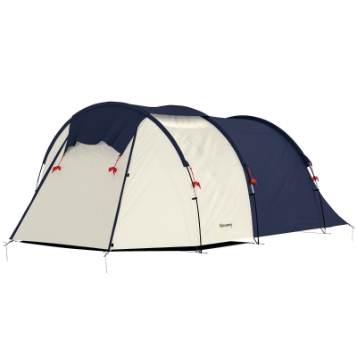 Outsunny Tente Tunnel 4 Personnes Familiale avec Chambre et Salon