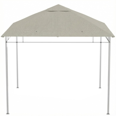 Outsunny Toile Remplacement Tonnelle 3x3m Polyester Gris