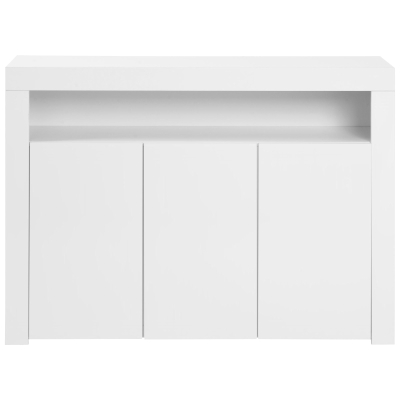Madia credenza vetrina a 3 ante, Bianco