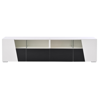 Mobile TV laccato lucido a LED, Bianco e Nero
