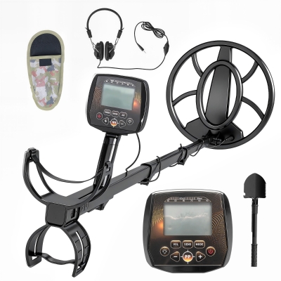 Outsunny Metal Detector Waterproof LCD Display with Bag & Shovel