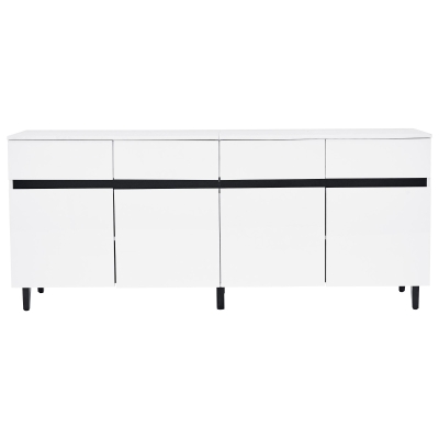 Madia credenza a 4 cassetti, Bianco