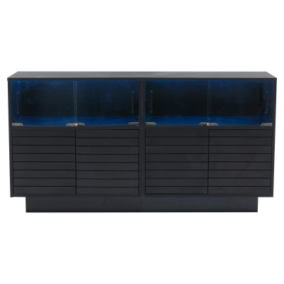 Credenza moderna con illuminazione LED, Nero