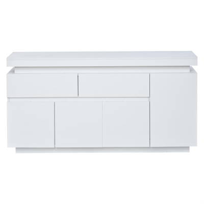 Mobile credenza a LED con 2 cassetti, Bianco