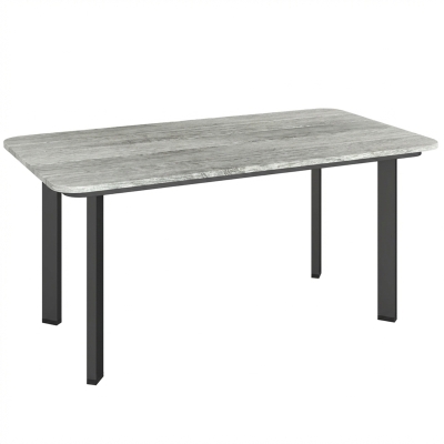 Outsunny Garden Coffee Table Metal Frame Grey