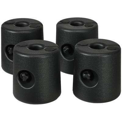 Outsunny Tent Weights Set HDPE Fillable 48KG Black