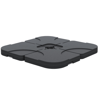 Outsunny Base per Ombrellone 50cm x 50cm x 7.5cm Nero