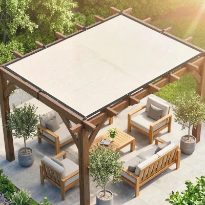 Outsunny Sun Shade Sail UV Canopy 2x3m Beige