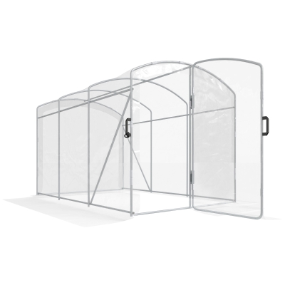 Outsunny Tunnel-Gewächshaus, begehbar, transparente Folie, verzinkter Stahlrahmen, 3 x 2 x 2m