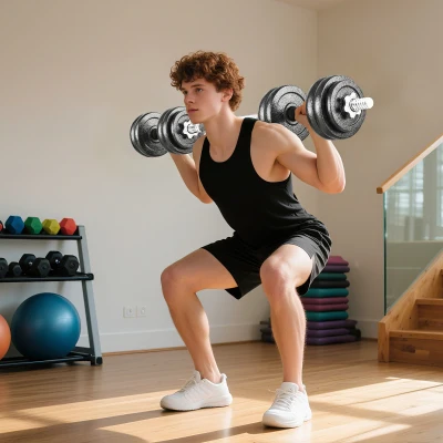 SPORTNOW 2-in-1 Adjustable Dumbbells Set 30kg Home Gym