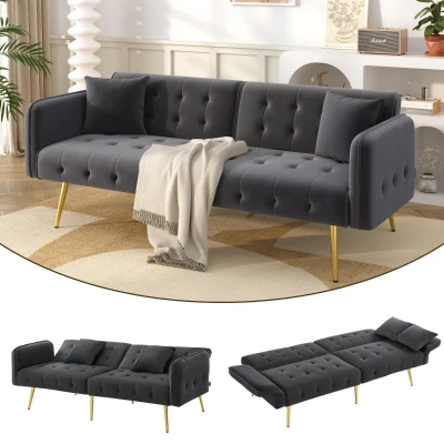 Divano-letto 2 posti, Grigio