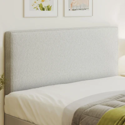 HOMCOM Tête de Lit Murale 140x60cm Lin Rembourrée Crème