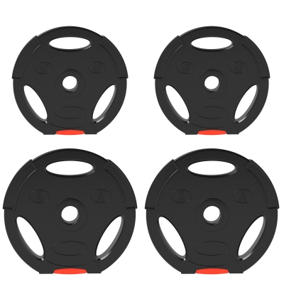 SPORTNOW Kit Pesi con 2 Dischi da 5 kg e 2 Dischi da 2.5 kg Nero