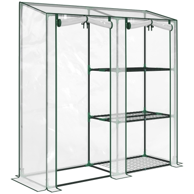 Outsunny Serra Verticale a 2 Sezioni con 3 Ripiani 143x45x151 cm