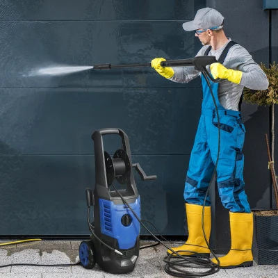 Outsunny 2200W Pressure Washer with Adjustable Nozzle Blue