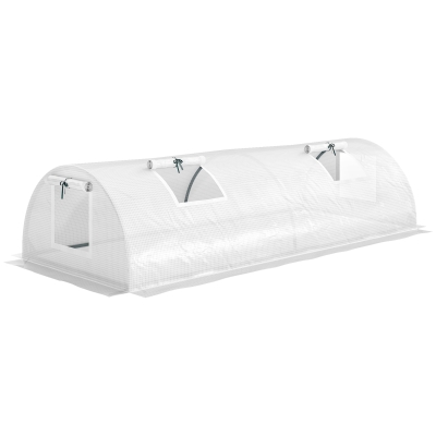 Outsunny Szklarnia z oknem, okrągły dach, odporna na zimę, folia