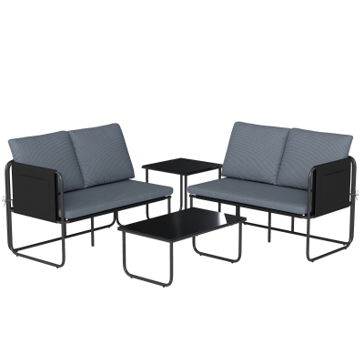 Outsunny Mobili da Giardino 113x64x71 cm Grigio