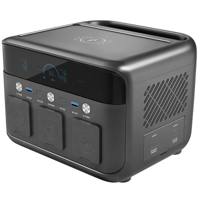 HOMCOM Portable Power Station 600W LiFePO4 Fast Charge Black
