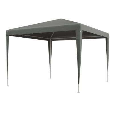 Outsunny Tonnelle 3x3m Extérieur Acier Gris avec Drainage