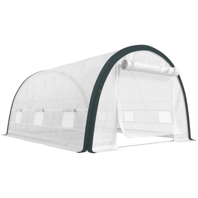 Polytunnel Greenhouse 396L x 300W x 200Hcm White