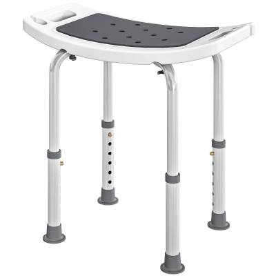HOMCOM Tabouret de Douche Réglable Ergonomique 135kg Gris