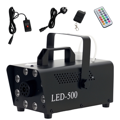 HOMCOM Maszyna do mgły 450W z 13 kolorowymi diodami LED RGB