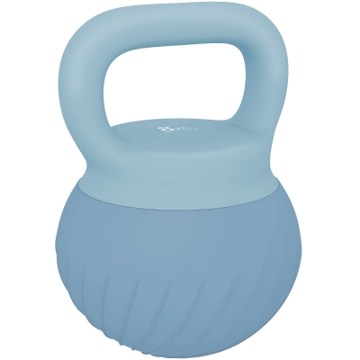 SPORTNOW Pesa Rusa 8 kg Kettlebell Relleno de Arena Metálica y Mango Antideslizante para Entrenamiento 27x20x20 cm Azul Claro