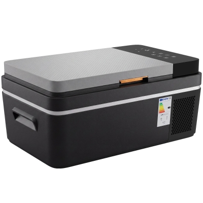 Outsunny Nevera con compresor 20L -20℃ a 20℃ Nevera eléctrica con control por app, luces LED, puerto USB, protección de batería